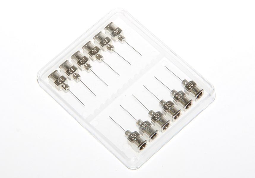 Aiguilles de distribution de précision en acier inoxydable 30G 12pcs