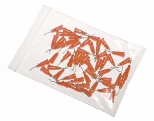 aiguilles de distribution courbées à 45° avec canule en acier inoxydable orange-jaune 15G 50pcs