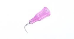 aiguilles d'application courbes à 90° avec canule en acier inoxydable violet clair 30G 1pc