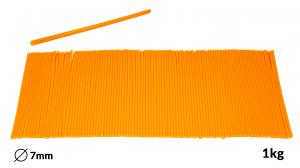 Cartouches fusibles orange pour pistolet à colle diamètre 7mm 1kg