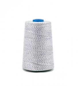 Fil à coudre industriel blanc/bleu en polyester (PES) pour l'ensachage 400m