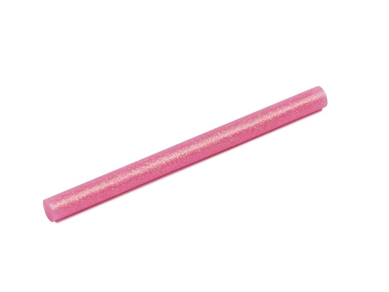 Recharge pour pistolet à colle chaude rose avec paillettes (glitter) diamètre 11mm, 1pc