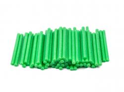 Recharges pour pistolet à colle chaude vert avec paillettes (glitter) diamètre 11mm, 1kg