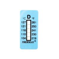 Thermomètre/indicateur autocollant non réversible 104-127°C