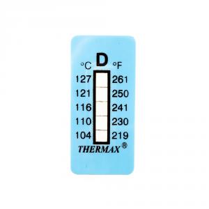 Thermomètre/indicateur autocollant non réversible 104-127°C