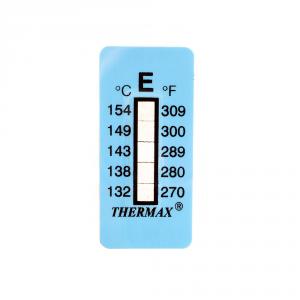 Thermomètre/indicateur autocollant non réversible 132-154°C
