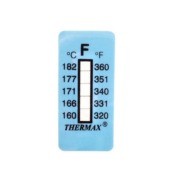 Thermomètre/indicateur autocollant non réversible 160-182°C