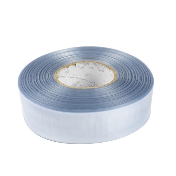 Film PVC transparent rétractable de 50 mm de large et de 30 mm de diamètre