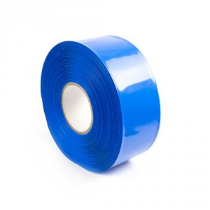 Film PVC rétractable bleu 2:1 largeur 70mm, diamètre 43mm
