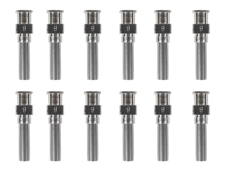 Aiguilles de distribution de précision en acier inoxydable 8G 12pcs