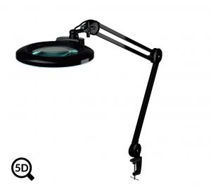 Lampe de travail noire avec loupe IB-150 avec réglage de la luminosité, 5D