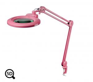 Lampe cosmétique rose avec loupe IB-150, diamètre 150mm, 5D