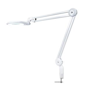 Lampe de table blanche IB-127 avec loupe de 127 mm et rétroéclairage LED