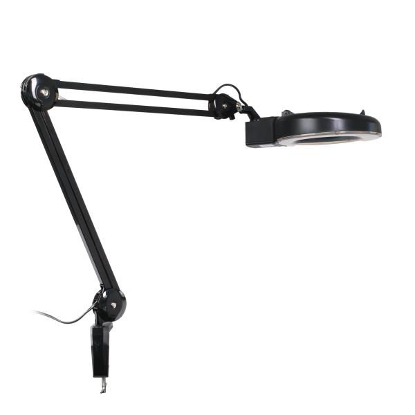 lampe de bureau noire à LED avec loupe 8D et lumière UV, IB-9001LED 1200lm, 6500K, 405nm