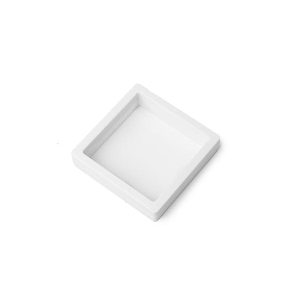 cadre flottant 3D blanc 9x9x2 cm