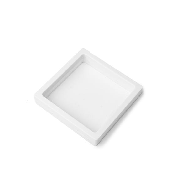 Membrane de présentation Cadre 3D blanc 11x11x2 cm