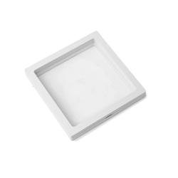 cadre flottant 3D blanc 14x14x2 cm