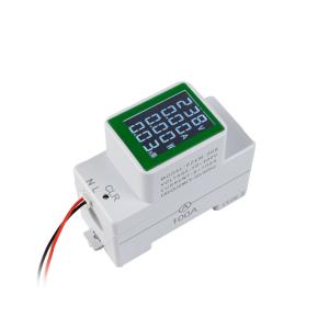 Compteur de consommation totale et instantanée de tension et de courant pour rail DIN PZEM-008, CA 50-300 V, 100 A