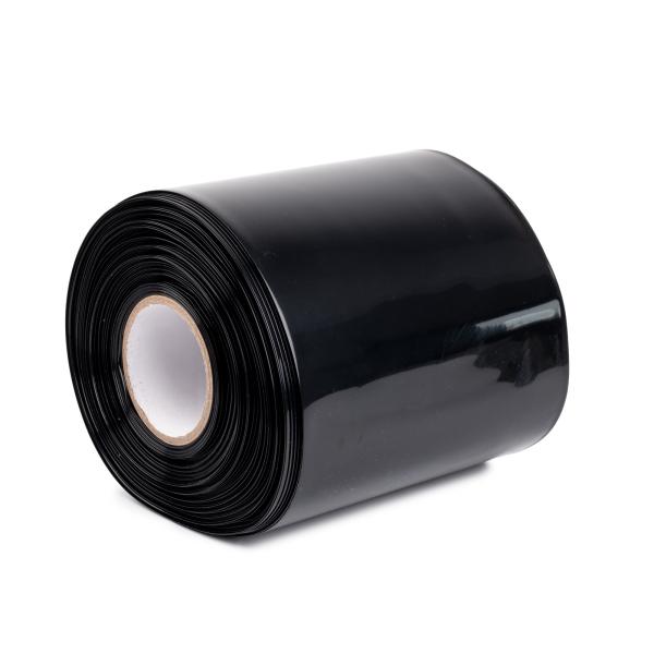 Film PVC thermorétractable noir 2:1, largeur 210 mm, diamètre 133 mm