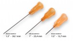 Aiguilles de distribution collées avec canule en acier inoxydable 25,4mm orange 23G 1pc