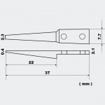 Pincette antistatique en acier inoxydable VETUS ESD-242 avec pointe en PPS