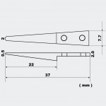 Pincette antistatique en acier inoxydable VETUS ESD-249 avec pointe en PPS