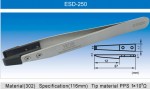 Pincette antistatique en acier inoxydable VETUS ESD-250 avec pointe en PPS