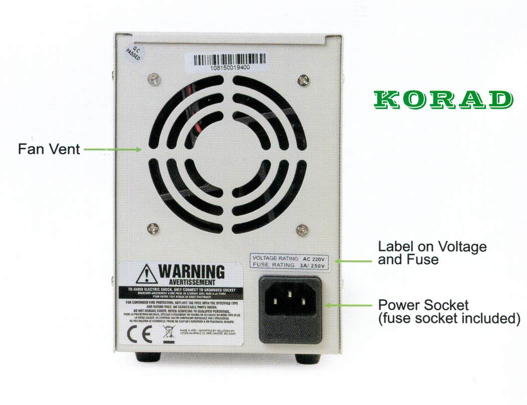 Alimentation de laboratoire Korad KA6003D