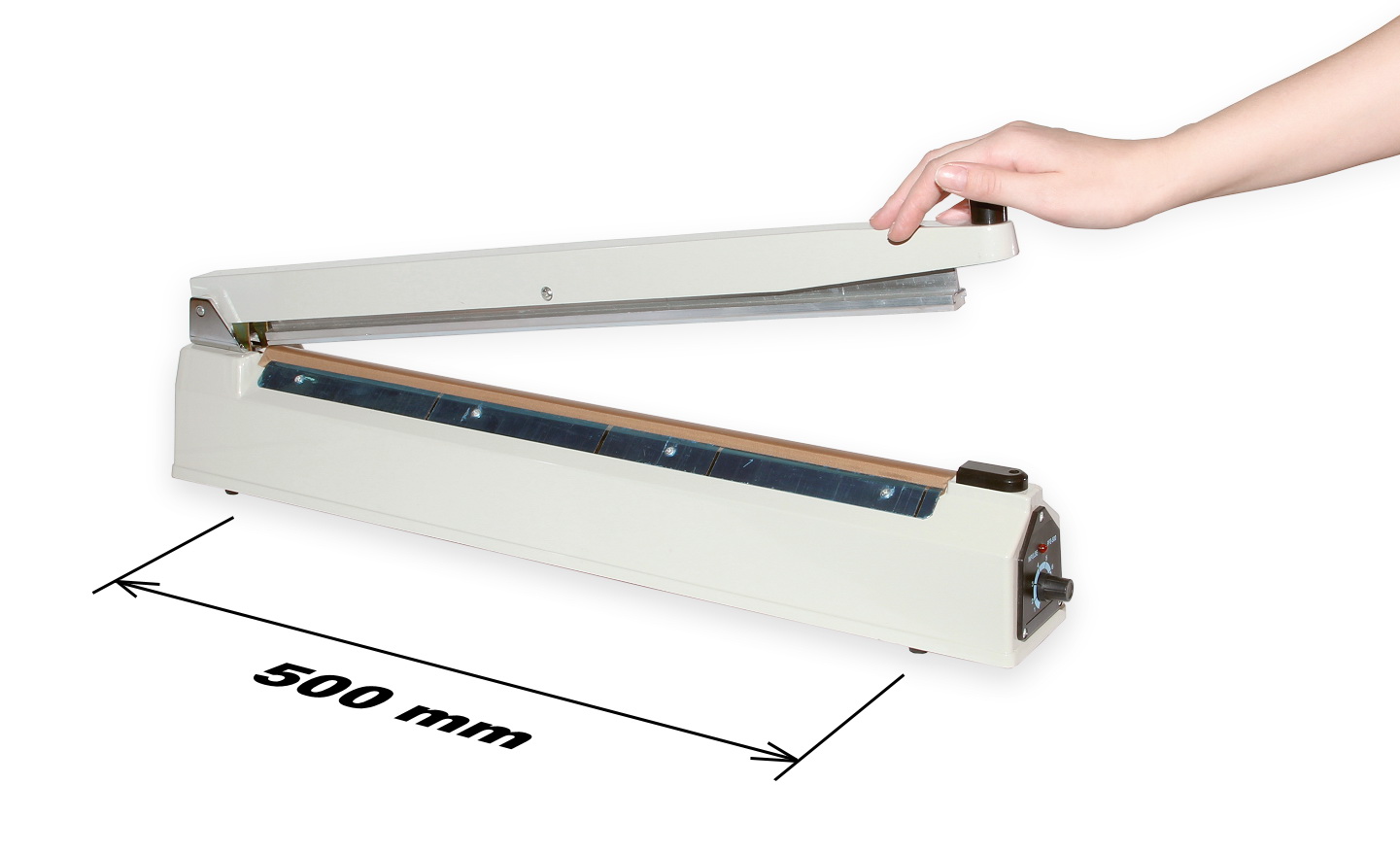 Soudeuse par impulsion pour feuilles, sacs et emballages PFS-500 avec une largeur de barre de soudure de 500 mm