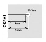 Pince de marquage pour les marques d'étalonnage avec découpe ronde d=3mm