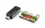 Testeur USB avec réducteurs Lightning, USB-C, mini et micro USB, 3-30V, 0-5A