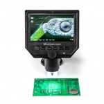 Microscope LCD portable 40x avec ventouse, batterie intégrée, USB, microSD
