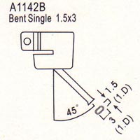 Buse à air chaud courbe diamètre 3 mm, longueur 30 mm CN3030C