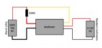 Ampèremètre de tableau avec voltmètre 200V 10A