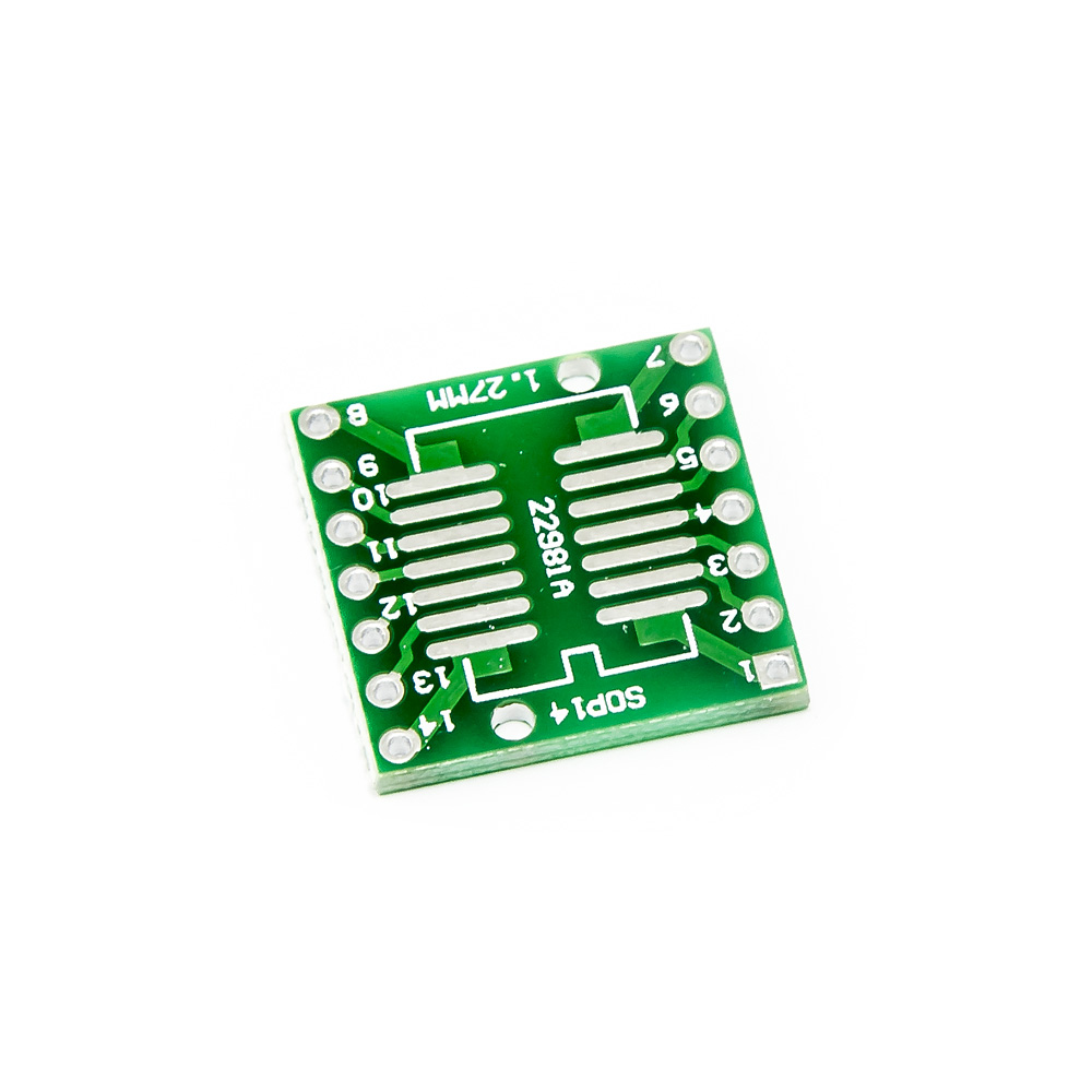 Réduction des circuits imprimés de SOP14 0,65 mm, SSOP14 1,27 mm à DIP 2,54 mm