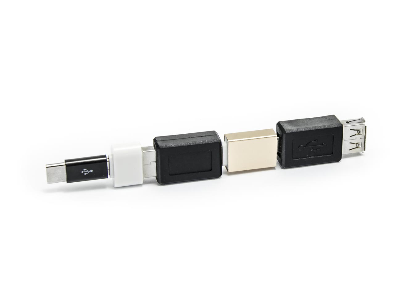 Jeu de 6 réducteurs USB - micro USB, USB-C (type-C), USB