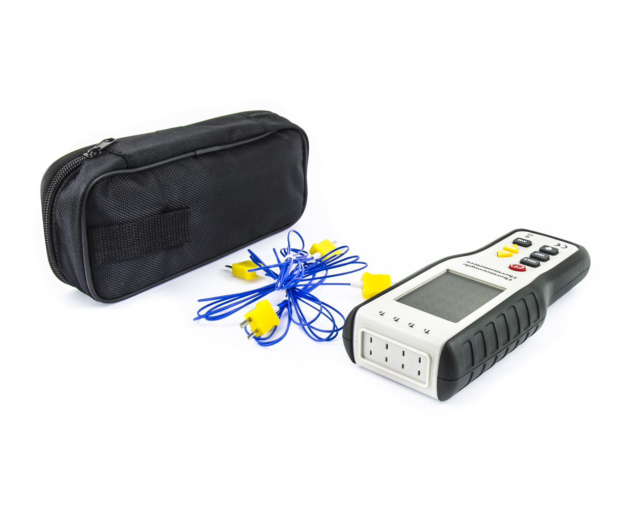 Thermomètre professionnel à quatre canaux Xintest HT-9815