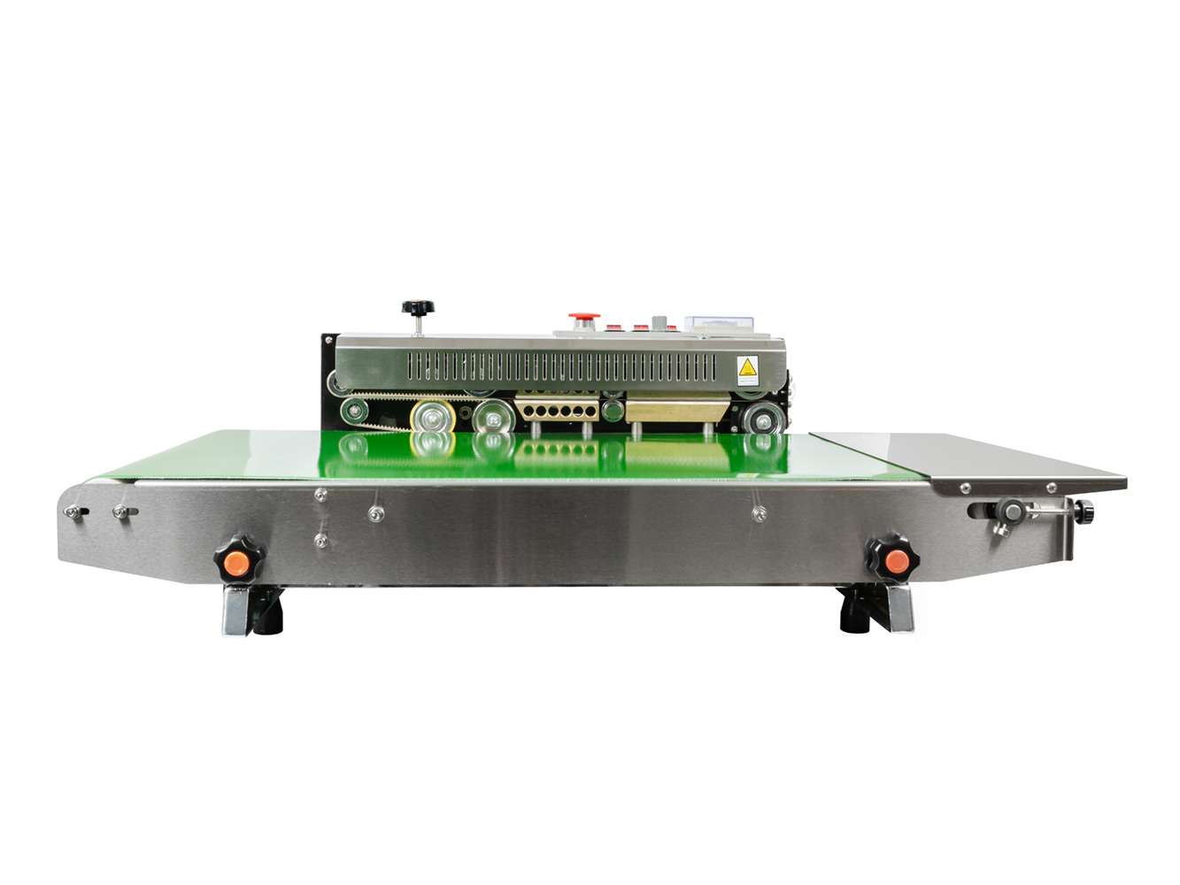 Soudeuse en continu de feuilles d'acier inoxydable avec convoyeur et presse à chaud DBF-770WL-385