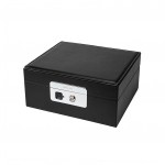 Boîte à bijoux avec lecteur d'empreintes digitales noir FL-1JB