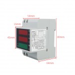 Mesureur de tension, de courant et de puissance multifonctionnel pour rail DIN AC 80~260V/100A - transformateur de courant toroïdal