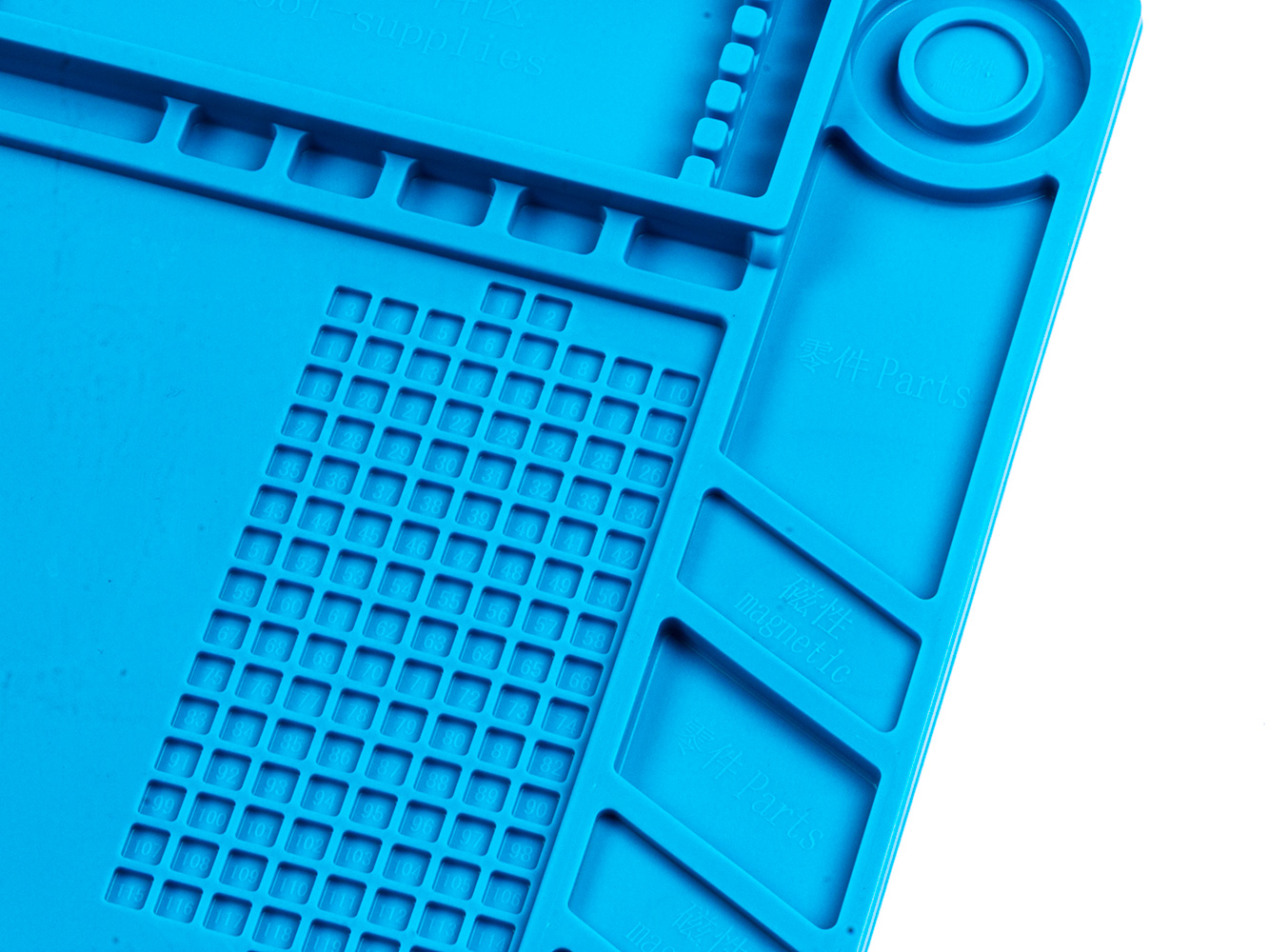 Grand bloc de silicone 455x300mm avec organisateur pour l'entretien et la réparation des téléphones portables, des tablettes