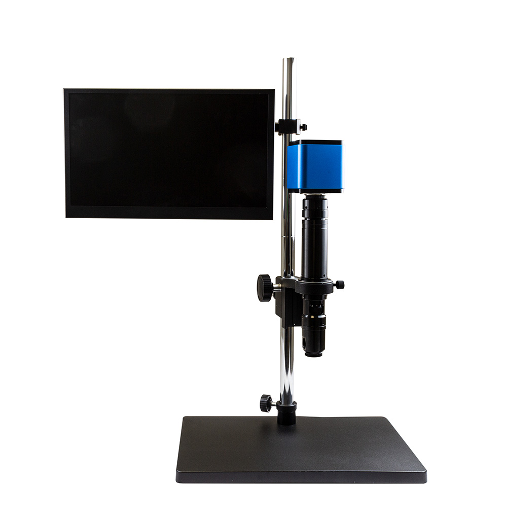 Moniteur FULL HD 15,6" HDMI, VGA, AV, BNC avec pince pour la connexion au pied du microscope