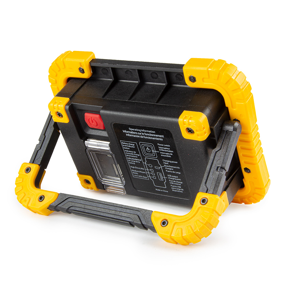 Projecteur portable à LED 750L 10W avec banque d'alimentation