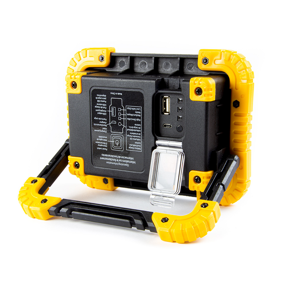 Projecteur portable à LED 750L 10W avec banque d'alimentation