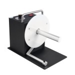 Enrouleuse/réenrouleuse universelle pour les étiquettes autocollantes et les étiquettes jusqu'à 80 mm