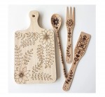 Set pyrographique pour graver le bois et le cuir avec deux stylos