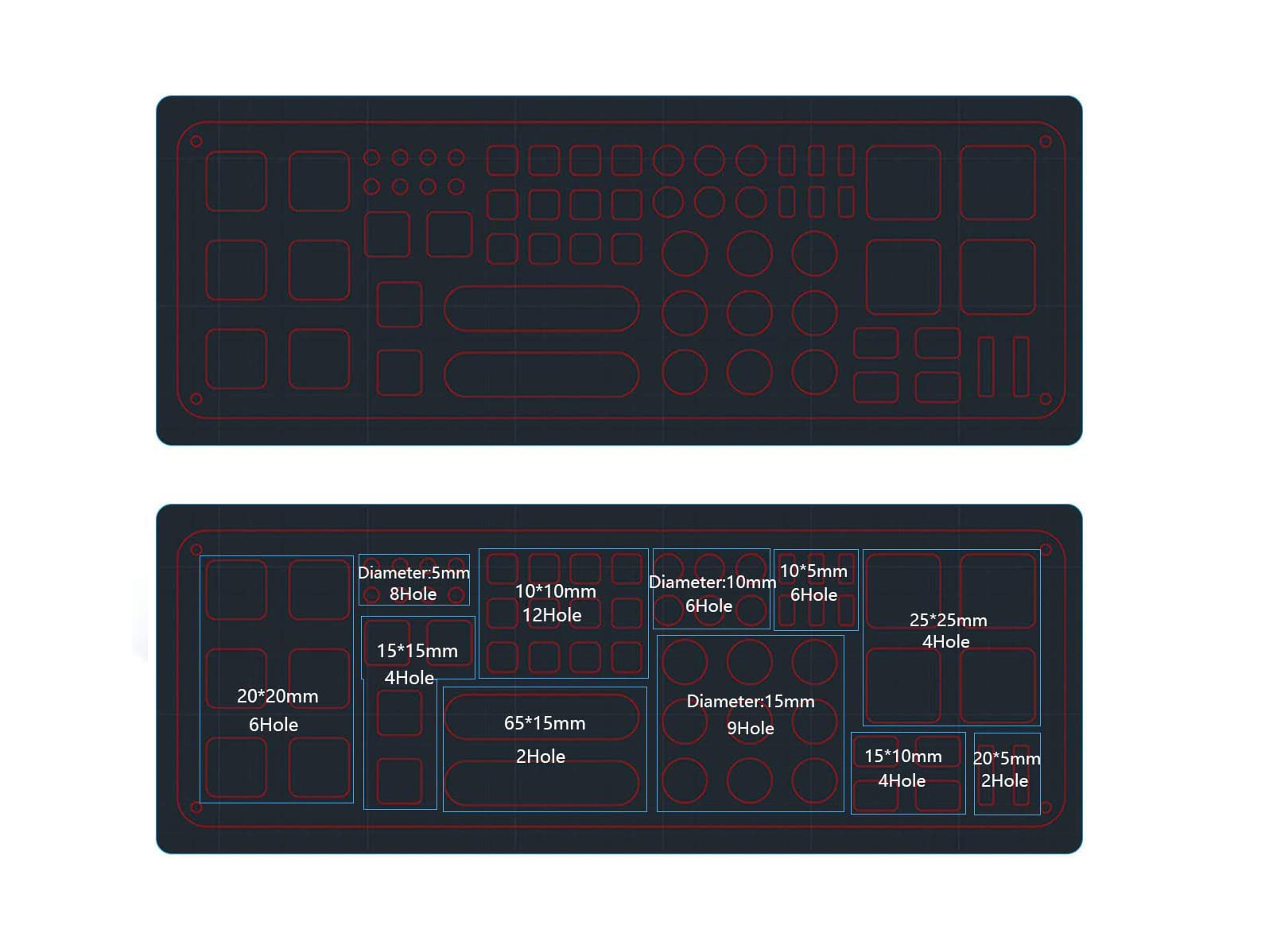 Organiseur d'outils de bureau - 63 positions