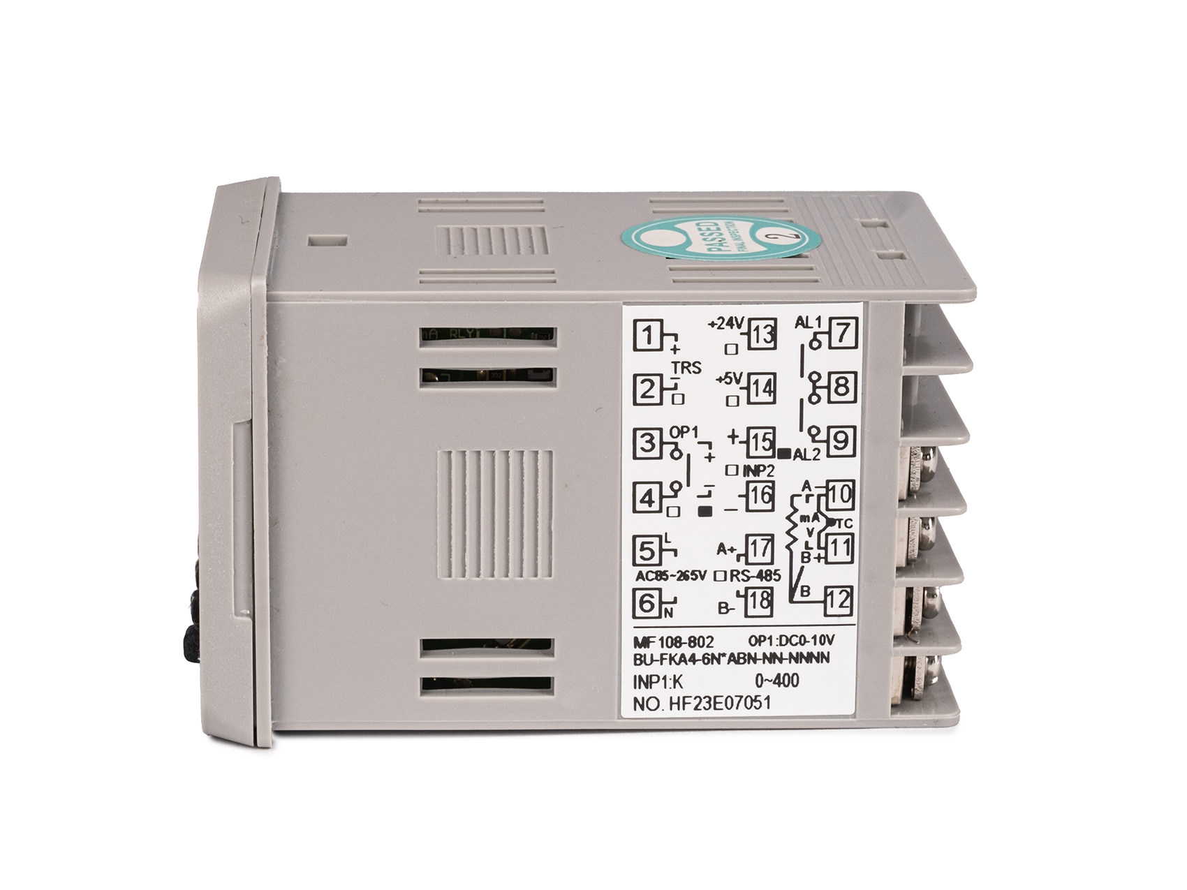 Contrôleur PID MF108-802-VN Alarme Lo/Hi, sortie tension pour relais SSR