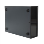 Boite DIY métal/plastique 4 pièces pour électronique 282x80x220mm - noir