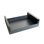 Boite DIY métal/plastique 4 pièces pour électronique 282x80x220mm - noir